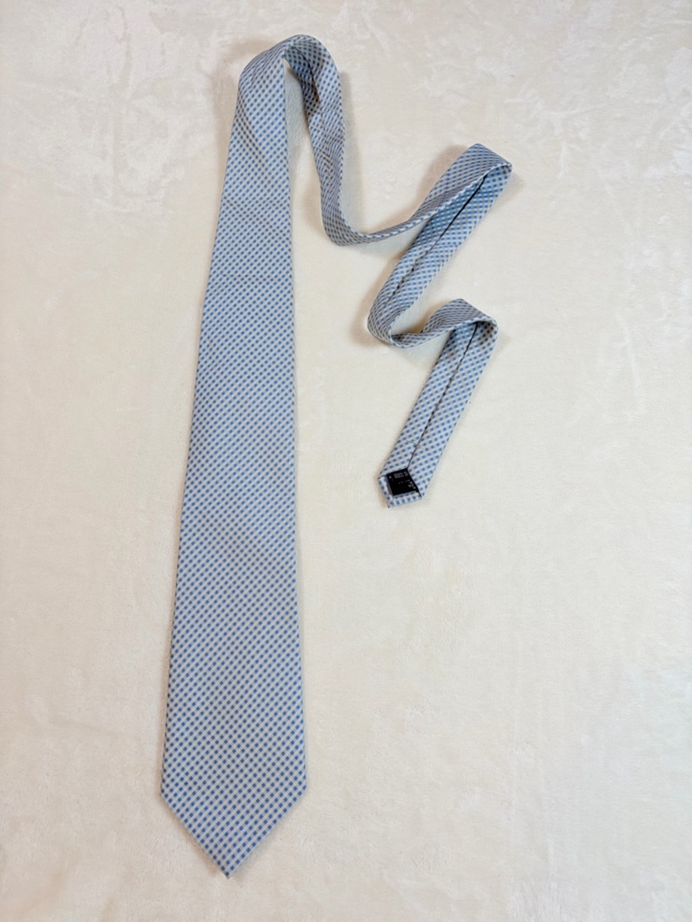 Valentino Light Blue Geometric Silk Tie